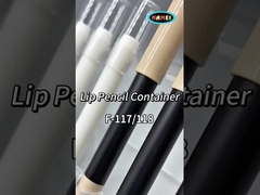 কসমেটিক প্যাকেজিংয়ের জন্য ল্যাপ গ্লস ব্রাশ সহ স্বচ্ছ প্লাস্টিকের পেন্সিল লিপস্টিক টিউব